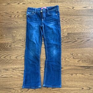 Girls' Dark Blue Stretch Bootcut Jeans